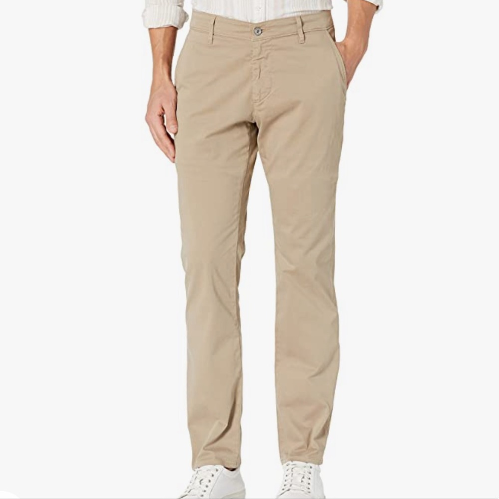 Adriano Goldschmied Mens The Lux Khaki Tailored Trouser Sz 33R